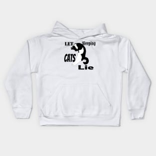 Cute Tuxedo Cat Let sleeping cat lie Copyright TeAnne Kids Hoodie